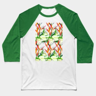 Tropical  Flowers Baseball T-Shirt